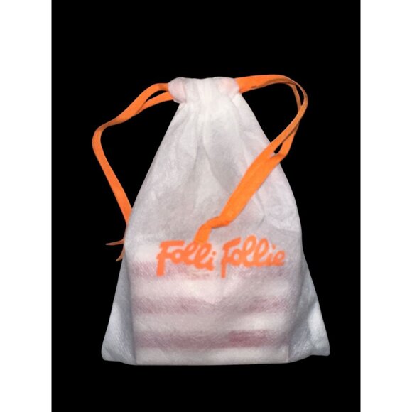 Folli Follie Wristlet Red White Stripe Leather Club Riviera ID Card Case Strap - Picture 6 of 6